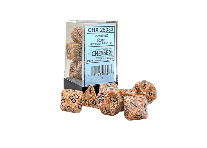 Chessex Polyhedral 7-Die Set - Speckled Rust
