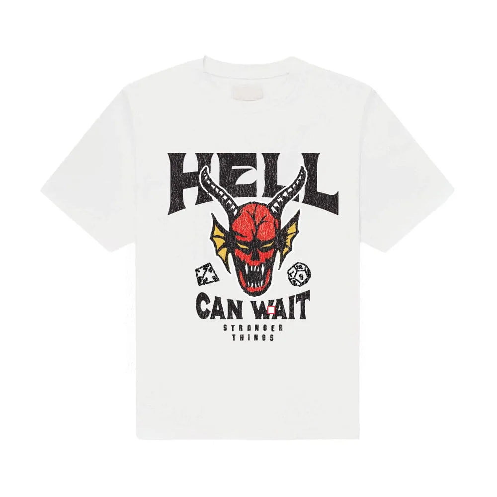 Stranger Things T-Shirt Hell Can Wait (white) Size L