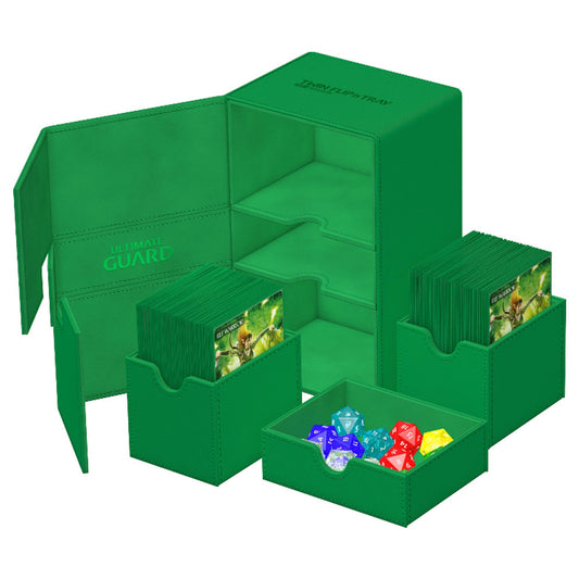 Ultimate Guard: Twin Flip'n'Tray 160+ Xenoskin Green