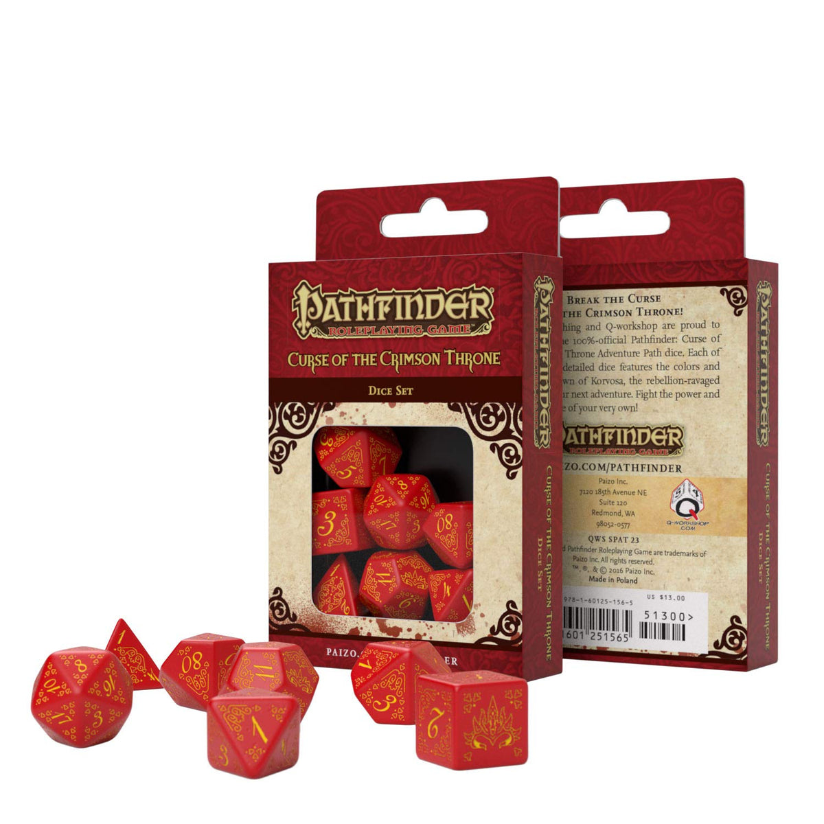 Pathfinder Curse of the Crimson Throne Dice Set
