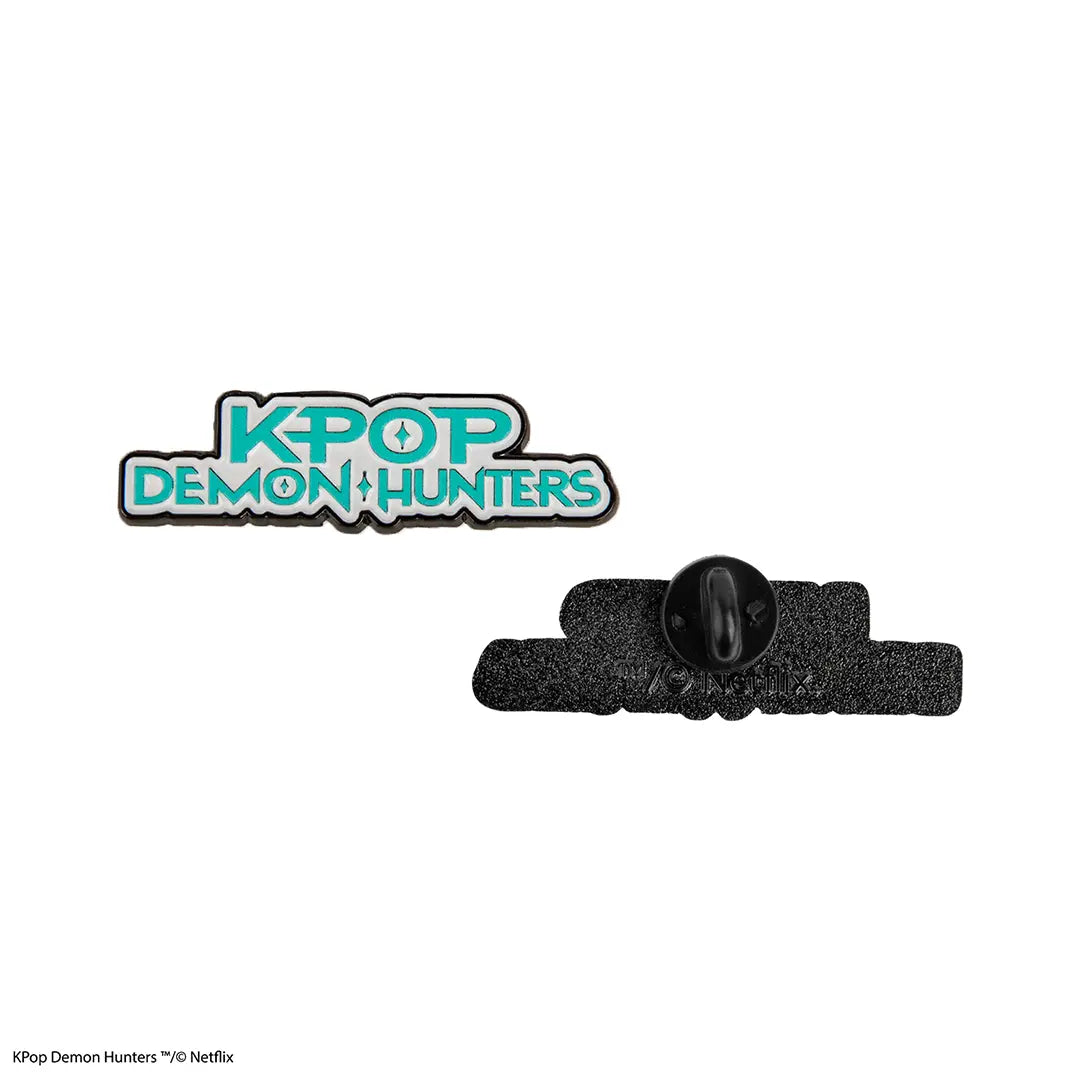 Blue pin badge: KPop Demon Hunters