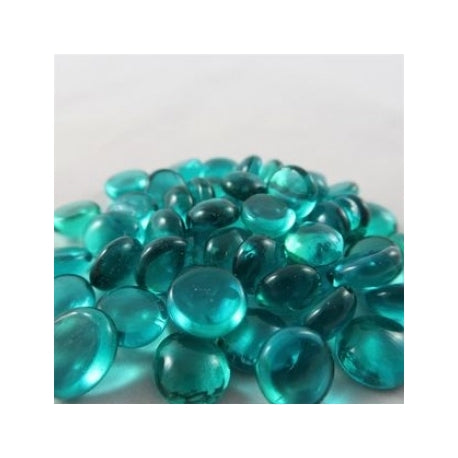 Chessex Gaming Glass Stones in Tube - Crystal Teal (40)