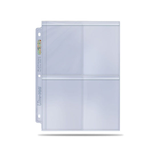 Ultra Pro: 4-Pocket Secure Platinum Page for Toploader