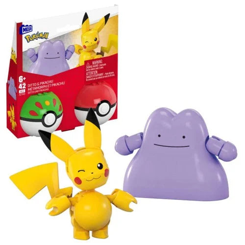 Mega Pokemon Poke Ball 2 Pack: Ditto & Pikachu