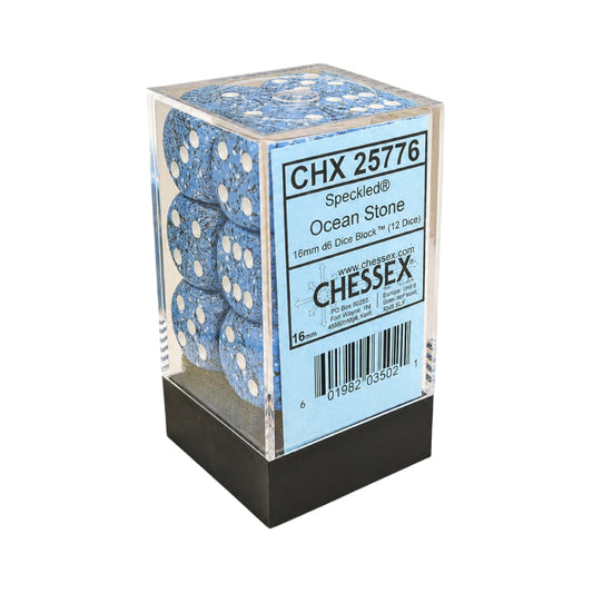 Chessex: Speckled® 16mm d6 Ocean Stone Dice Block (12 dice)